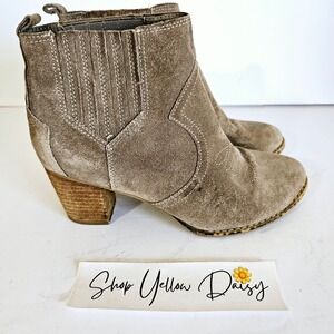 Franco Fortini Womens Chesney Suede Leather Western Ankle Booties Sz 8 - Sh445.2